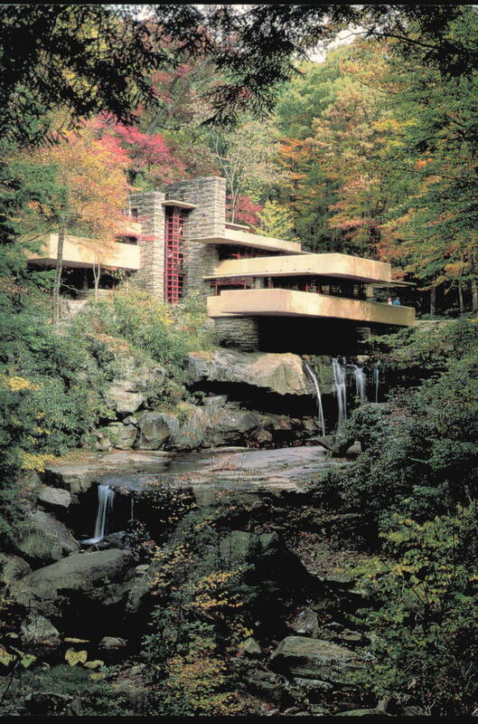 Fallingwater Frank Lloyd Wright Masterwork Fall Southwest Elevation Mill Run Pennsylvania