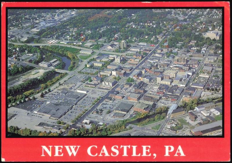 Aerial View of Downtown New Castle Pennsylvania Bron Miller