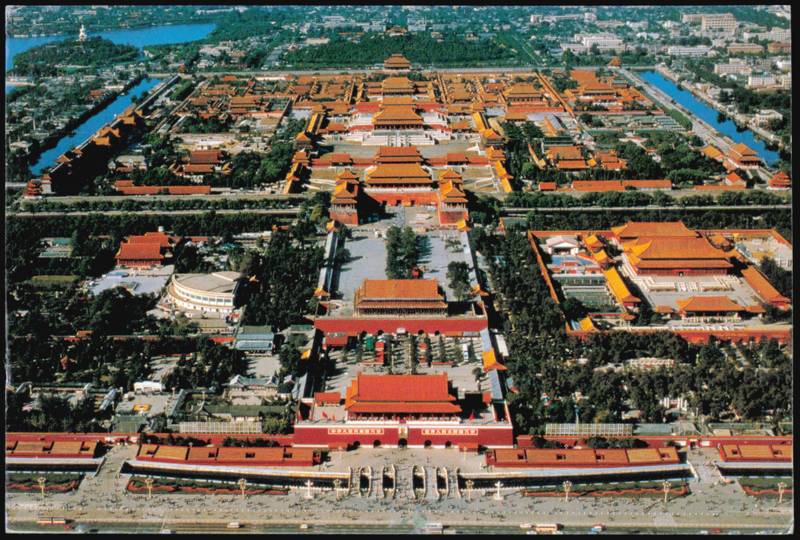 A bird's-eye view of Tian'anmen and Forbidden City Beijing China