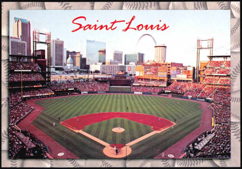 Busch Stadium and Saint Louis Skyline with Gateway Arch St. Louis Missouri