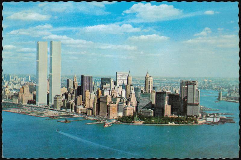 Lower Manhattan Aerial View with World Trade Center New York
