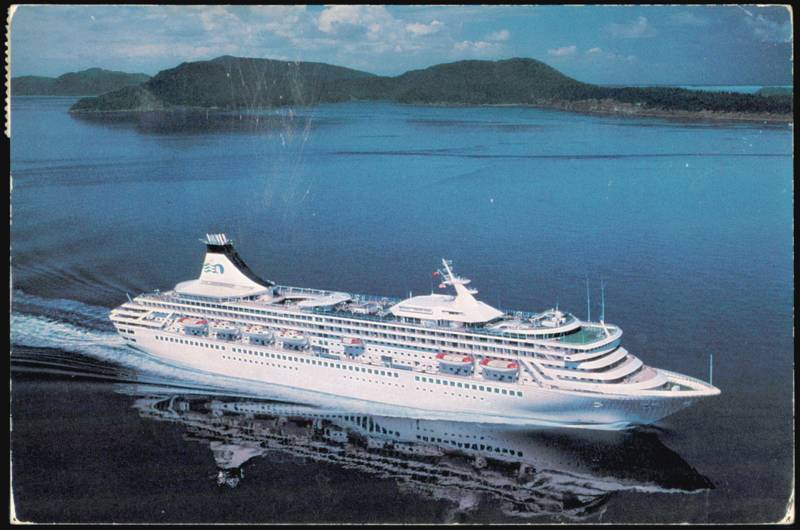 Princess Cruises Royal Princess Cruise Ship at Sea with Message