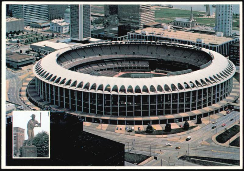 Stan Musial Statue and Busch Memorial Stadium St. Louis Missouri