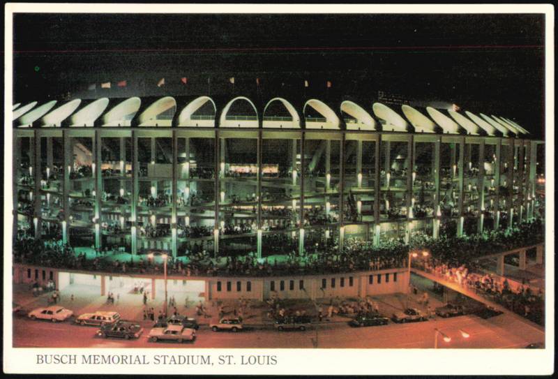 Busch Memorial Stadium Night View, St. Louis Missouri