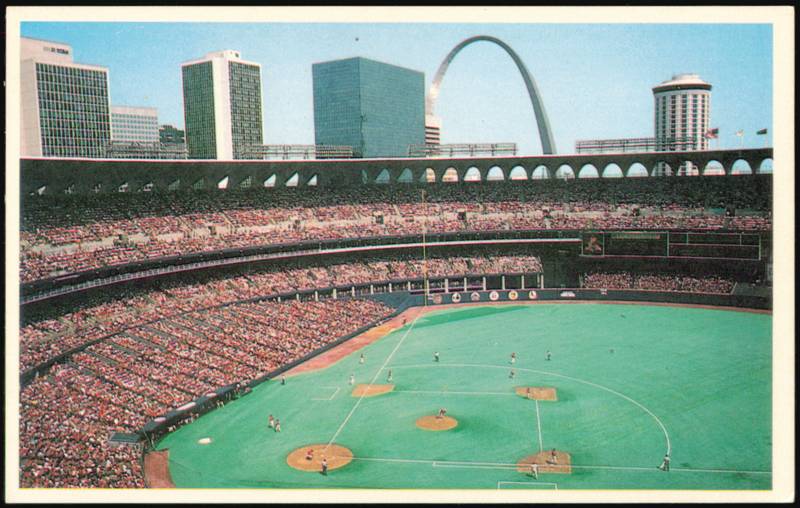 Busch Stadium and Gateway Arch View St. Louis Missouri