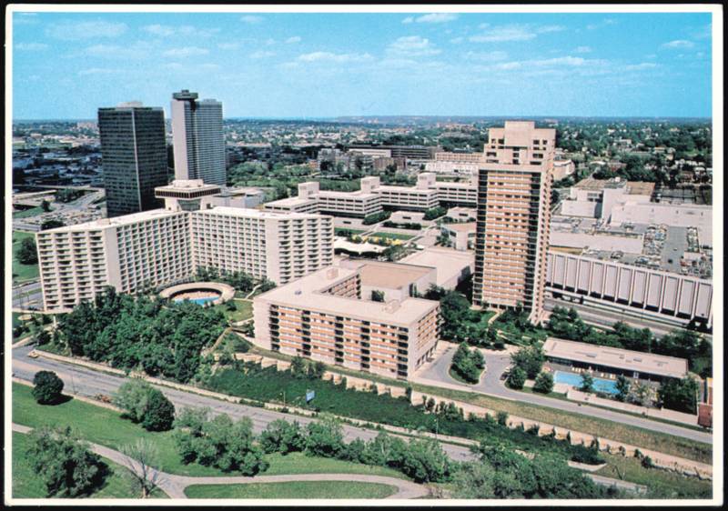 Crown Center Complex from Liberty Memorial Kansas City Missouri