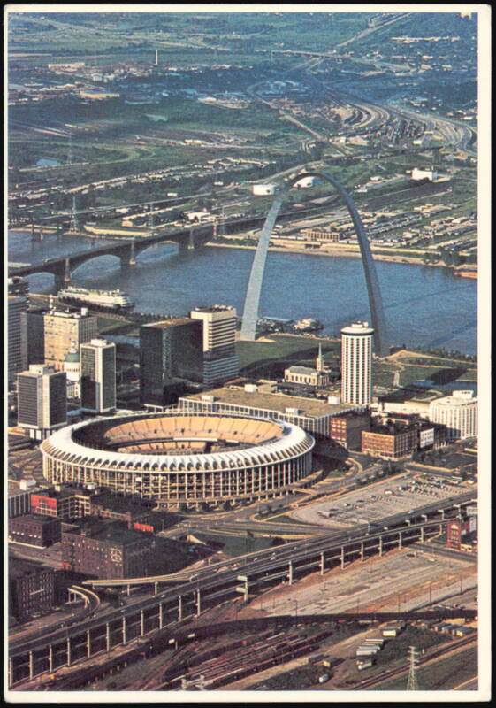 Busch Memorial Stadium and Downtown St. Louis Missouri