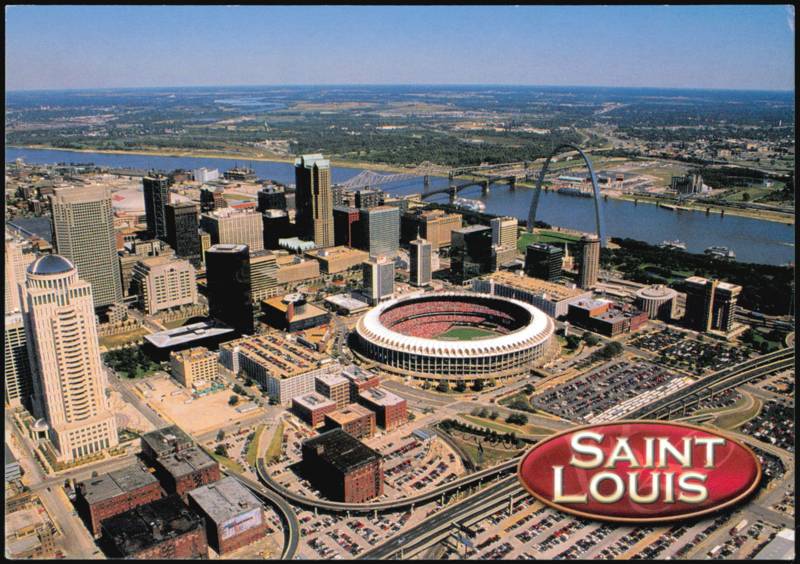 Busch Stadium and Downtown Skyline St. Louis Missouri
