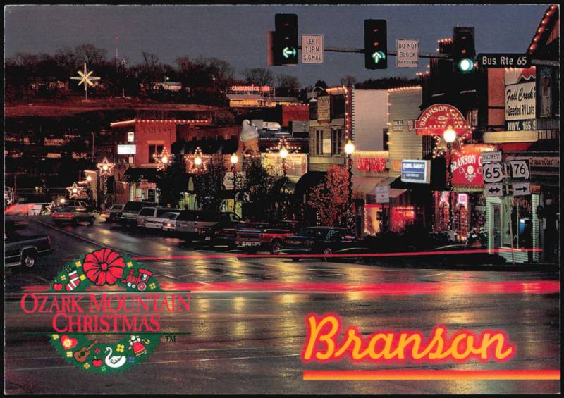 Ozark Mountain Christmas Light Show in Downtown Branson Missouri