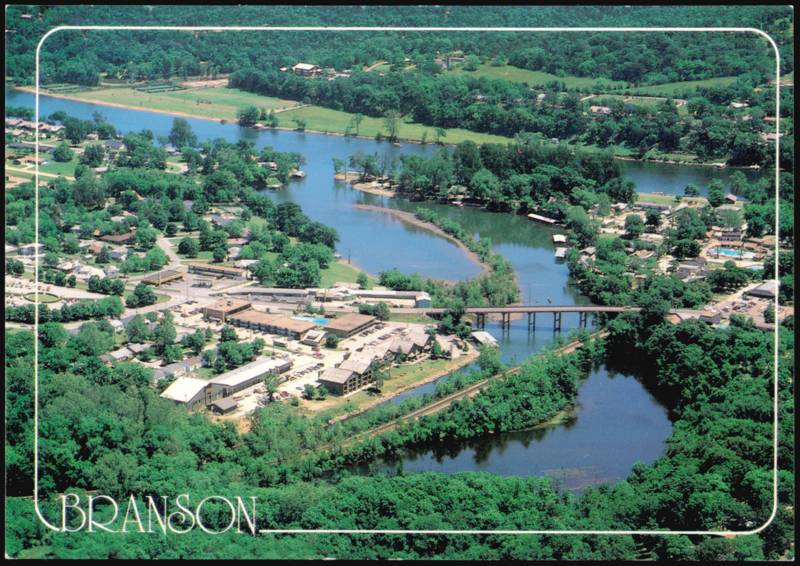 Aerial View of Branson, Missouri and Lake Taneycomo