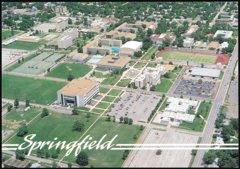 Southwest Missouri State University Campus Aerial View Springfield