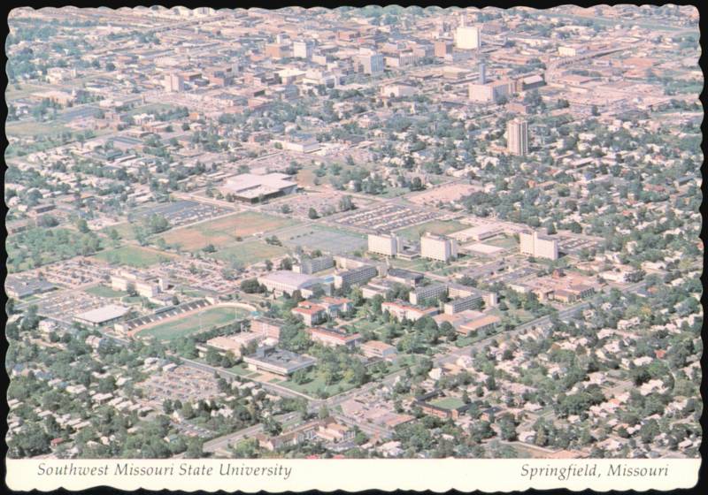 Southwest Missouri State University Campus Aerial View Springfield
