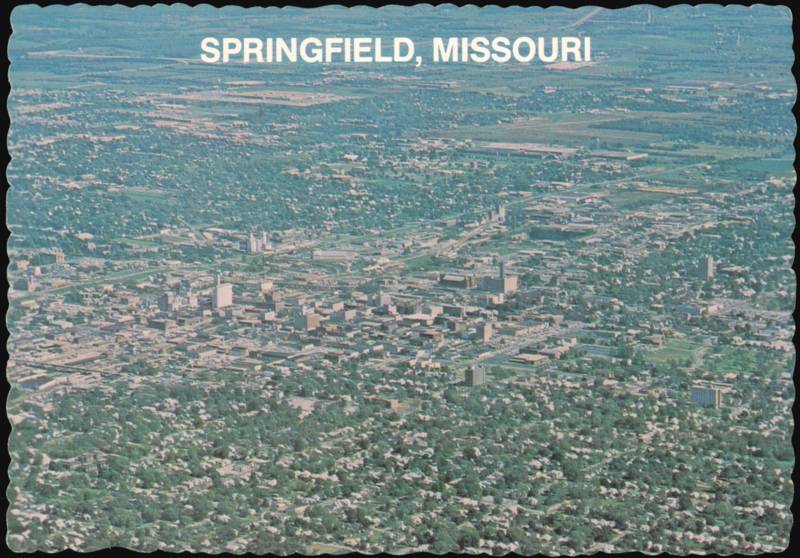 Aerial View of Queen City of the Ozarks Springfield Missouri