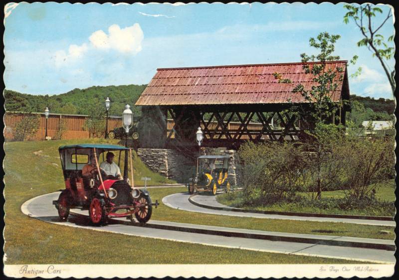 Antique Cars Ride at Six Flags Over Mid-America St. Louis Missouri