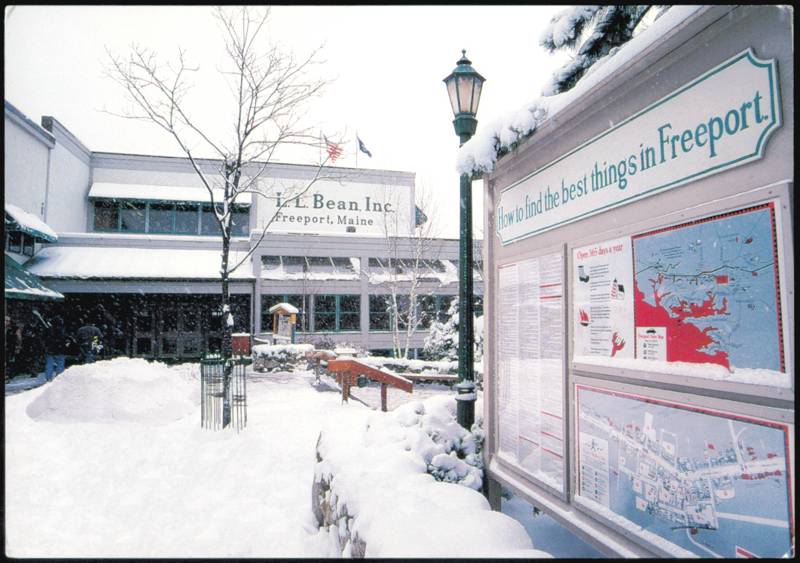 L.L. Bean, Inc. Original Retail Store in Winter, Freeport Maine