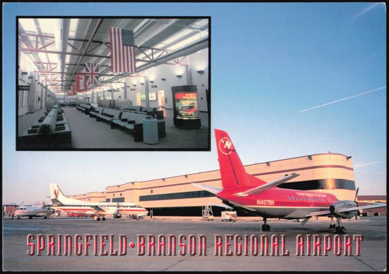 Springfield-Branson Regional Airport Terminal and Airplanes Missouri