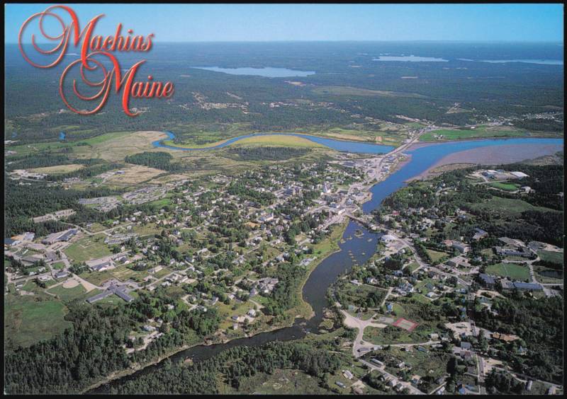 Aerial View of Machias Maine Jim Abts