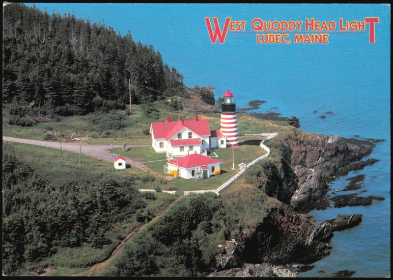 West Quoddy Head Light, The Easternmost Point in U.S.A. Lubec Maine