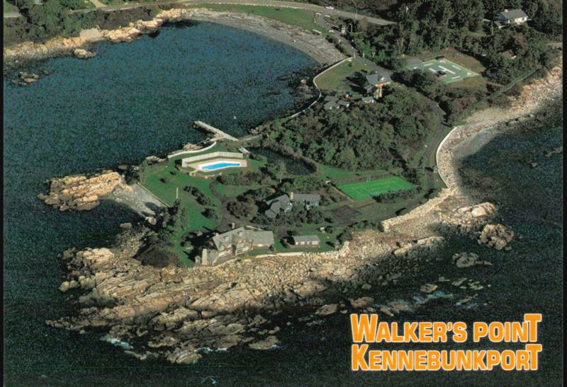 Aerial View of President George Walker Bush Summer Home Kennebunkport Maine