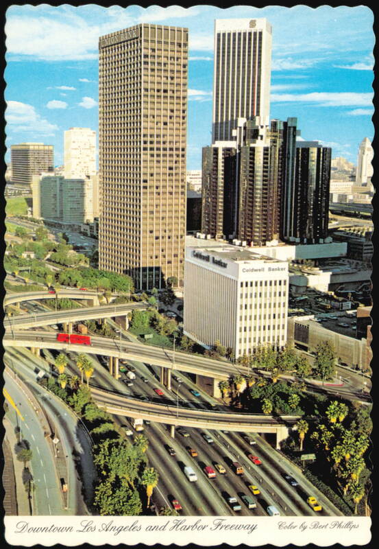 Downtown Los Angeles and Harbor Freeway California