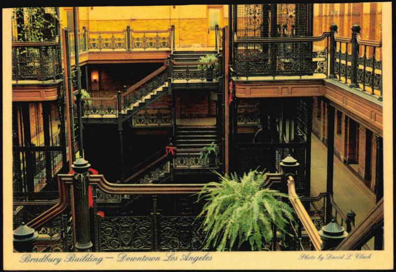 Bradbury Building - Interior Court and Staircase Los Angeles California