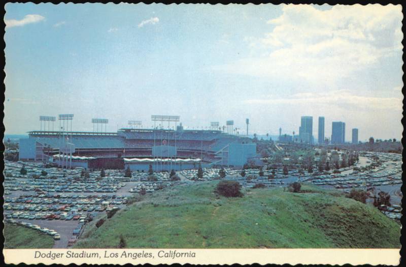 Dodger Stadium and Terraced Parking Lot Los Angeles California