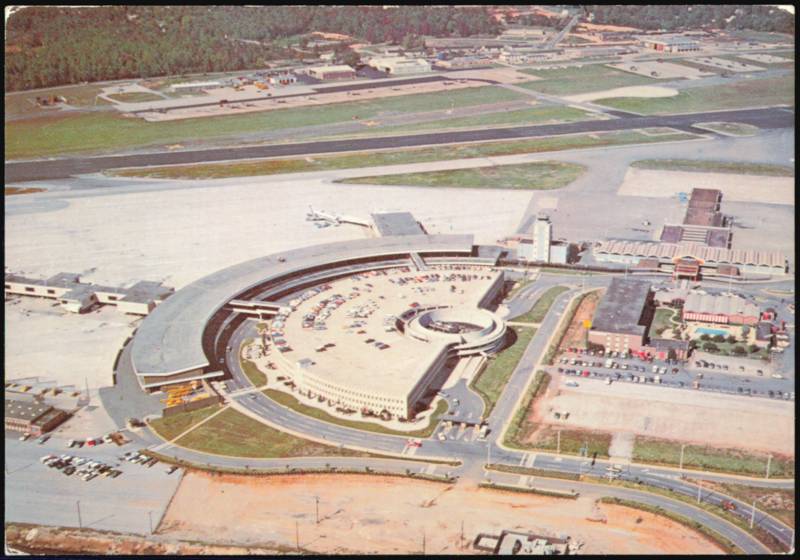 Aerial View of Airport Terminal and Runways Birmingham Alabama
