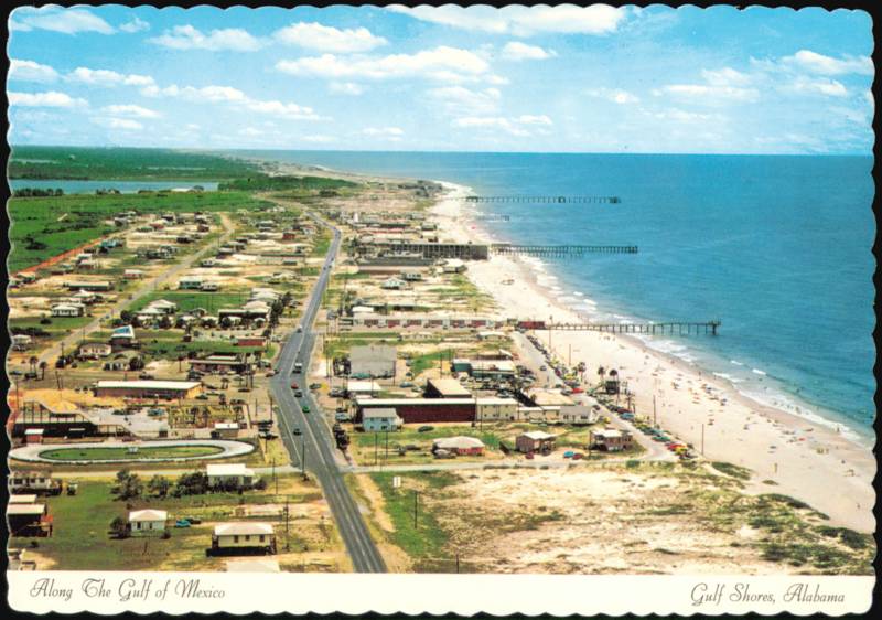 Aerial View Along the Gulf of Mexico Gulf Shores Alabama