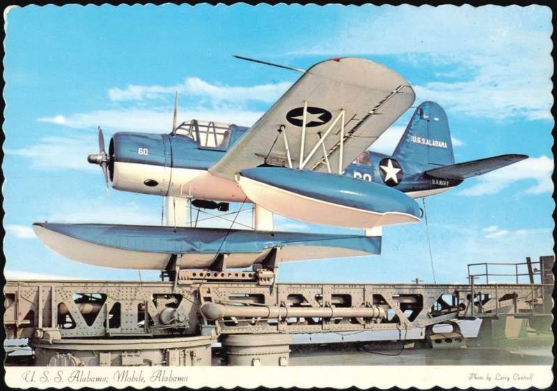 Kingfisher Aircraft on USS Alabama Mobile Larry Cantrell