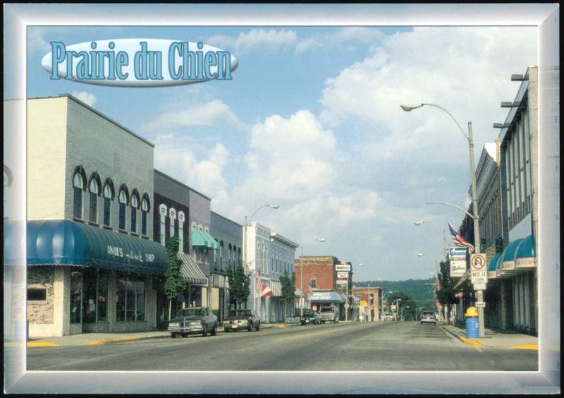 Blackhawk Avenue Street Scene Prairie du Chien Wisconsin