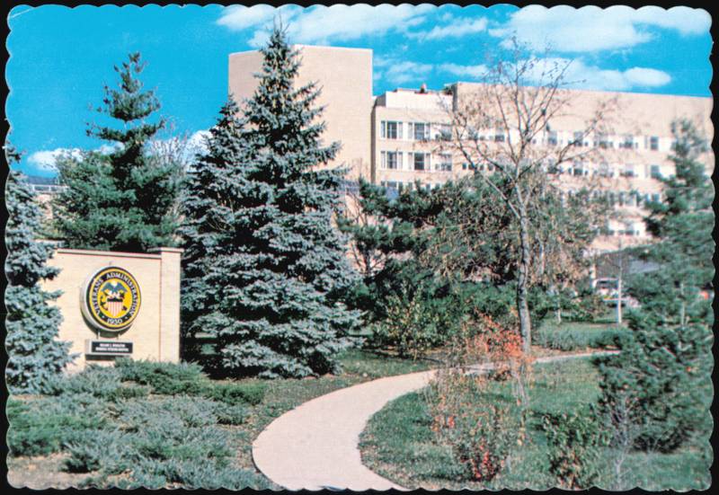 Veterans Administration Hospital Entrance and Grounds Madison Wisconsin
