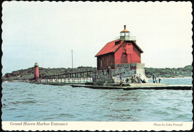 Grand Haven Harbor Entrance Lighthouse and Pier Michigan