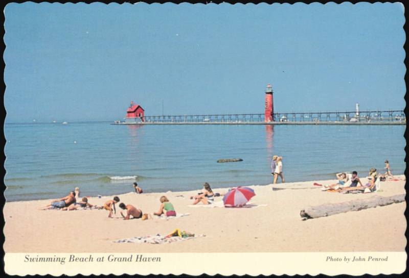 Swimming Beach at Grand Haven State Park Michigan John Penrod