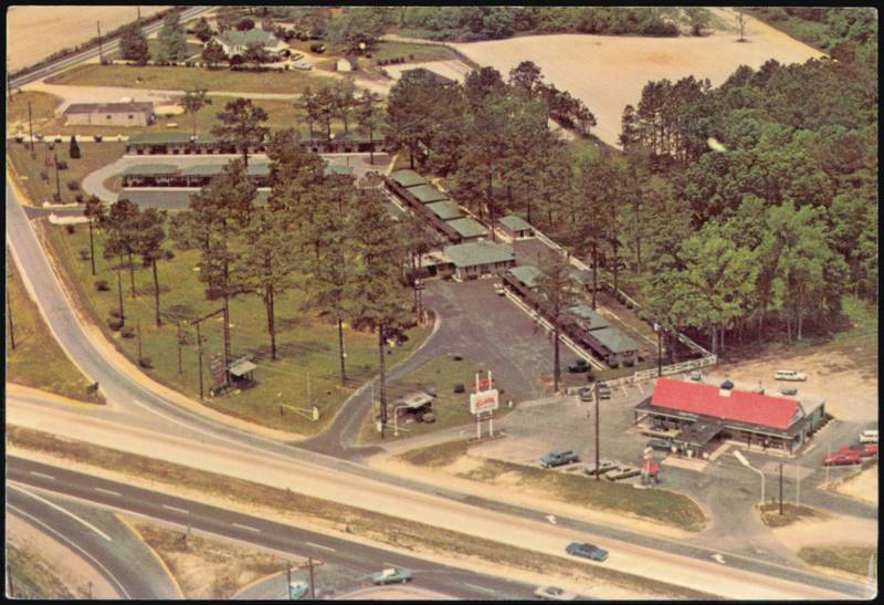 Cobb's Motel and Country Restaurant Aerial View Rocky Mount North Carolina