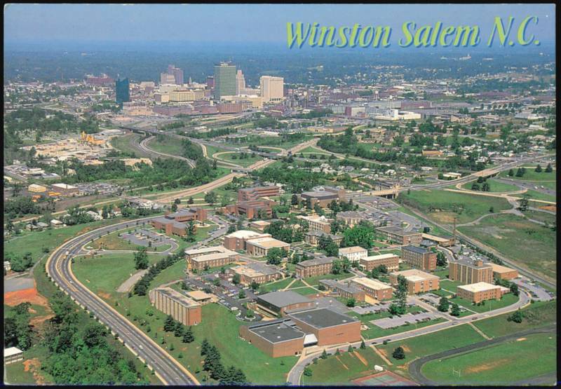 Winston-Salem State University and City Skyline North Carolina
