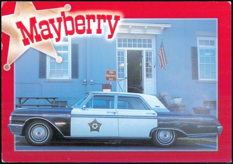 Mayberry Jail and Barney's 1962 Ford Galaxie 500 Mount Airy North Carolina