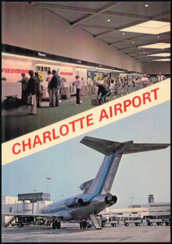 Charlotte Douglas International Airport Terminal and Airplane North Carolina