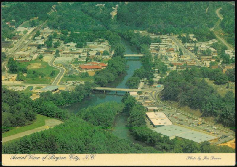 Aerial View of Bryson City North Carolina Jim Doane