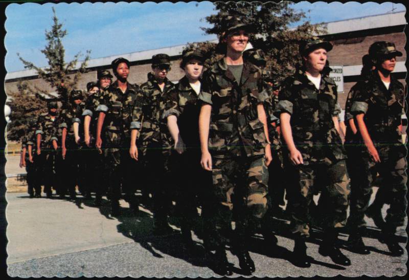 Trainees in Camouflaged Battle Dress Uniforms Columbia South Carolina