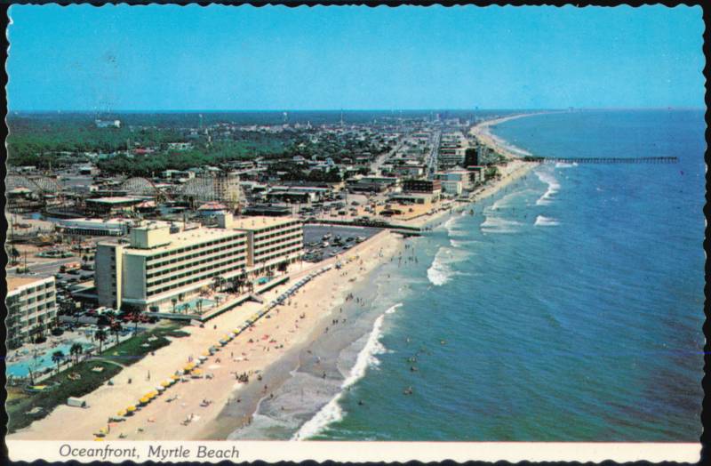 Oceanfront Aerial View along the Grand Strand Myrtle Beach South Carolina