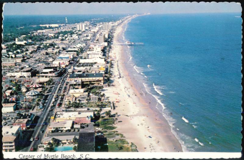 Center of Myrtle Beach Looking North Along the Strand South Carolina