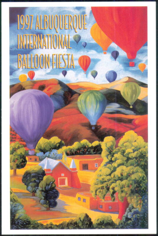 1997 Albuquerque International Balloon Fiesta Poster Art New Mexico