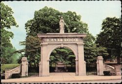 Marywood College Main Gate Entrance Postcard