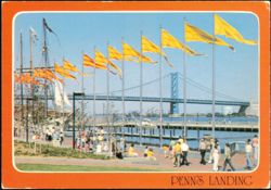 Penn's Landing Along the Delaware River Waterfront Postcard