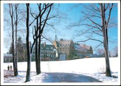 Skytop Lodge in Winter from the Entrance Road Postcard