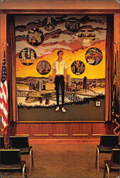 You Are the Flag Mural by Milton Caniff Flag Room Postcard