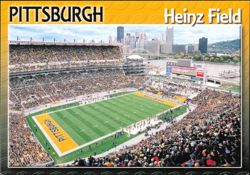 Heinz Field Stadium and Pittsburgh Skyline View Postcard