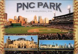 PNC Park Exterior and Skyline View Postcard