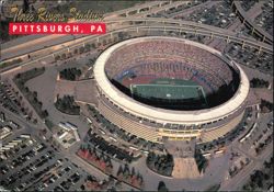 Three Rivers Stadium Aerial View Full House Postcard