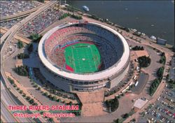 Three Rivers Stadium Aerial View Postcard